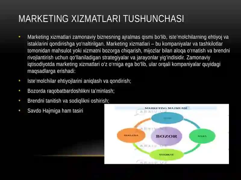 marketing xizmatlarining Xususiyatlari 3