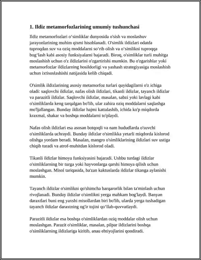 ILDIZ, POYA, BARG METAMORFOZLARI 3