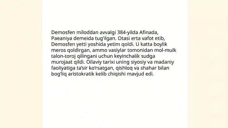 Demosfen hayoti va ijodi 3