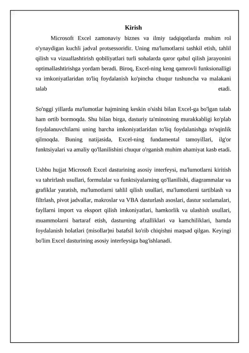 Microsoft va EXSEL dasturi 3