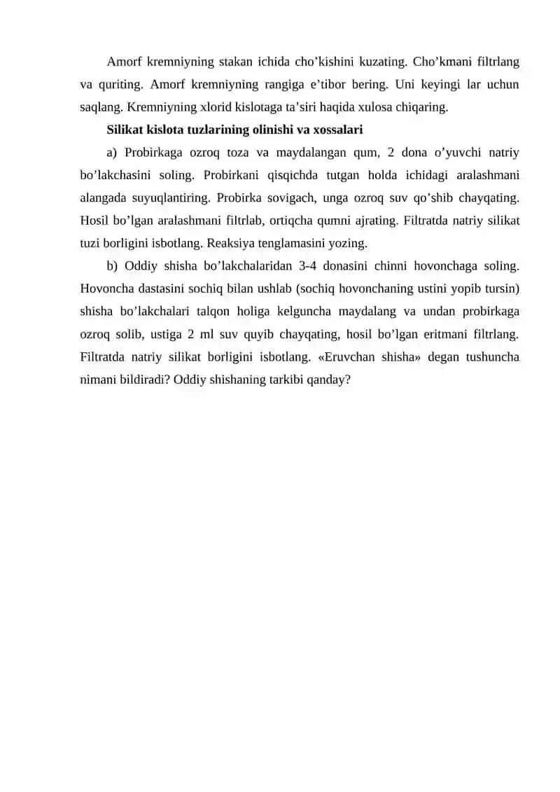 Kremniy va uning birikmalari 3