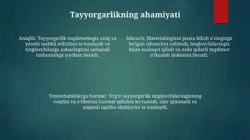 Taqdimot Tayyorlash 3