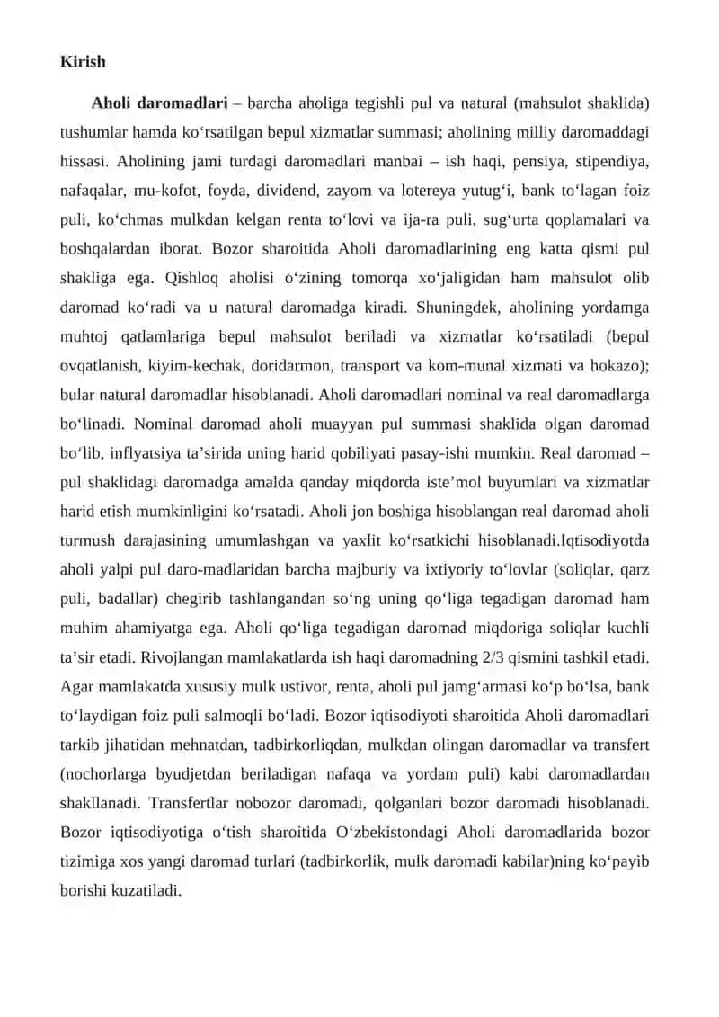 AHOLI DAROMADLARI 3