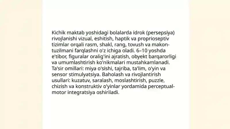 Kichik maktab yoshidagi bolalarda kognitiv jarayonlar rivoji 3