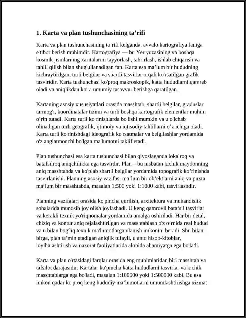 KARTA VA PLAN TUSHUNCHASI HAQIDA REJA 3