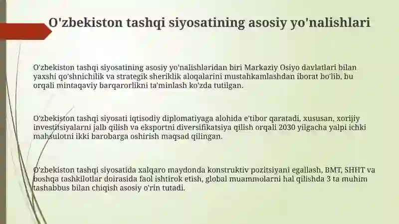 O‘ZBEKISTON VA JAHON HAMJAMIYATI 3