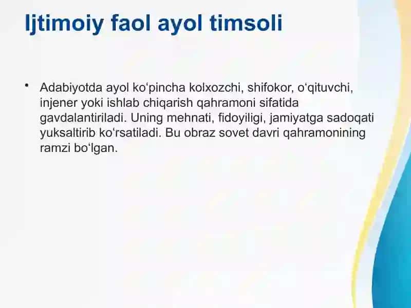 Sovet adabiyotida ayol obrazi 3