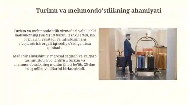 Turizm va mehmondóstlik 3