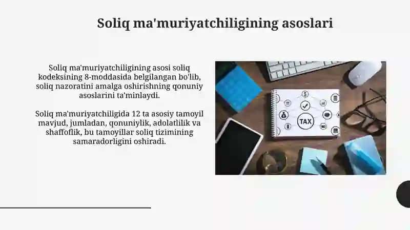 Soliqmunosabatlarinitartibgasolishdasoliqma'muriyatchiligitiziminingasoslarivaahamiyati 3