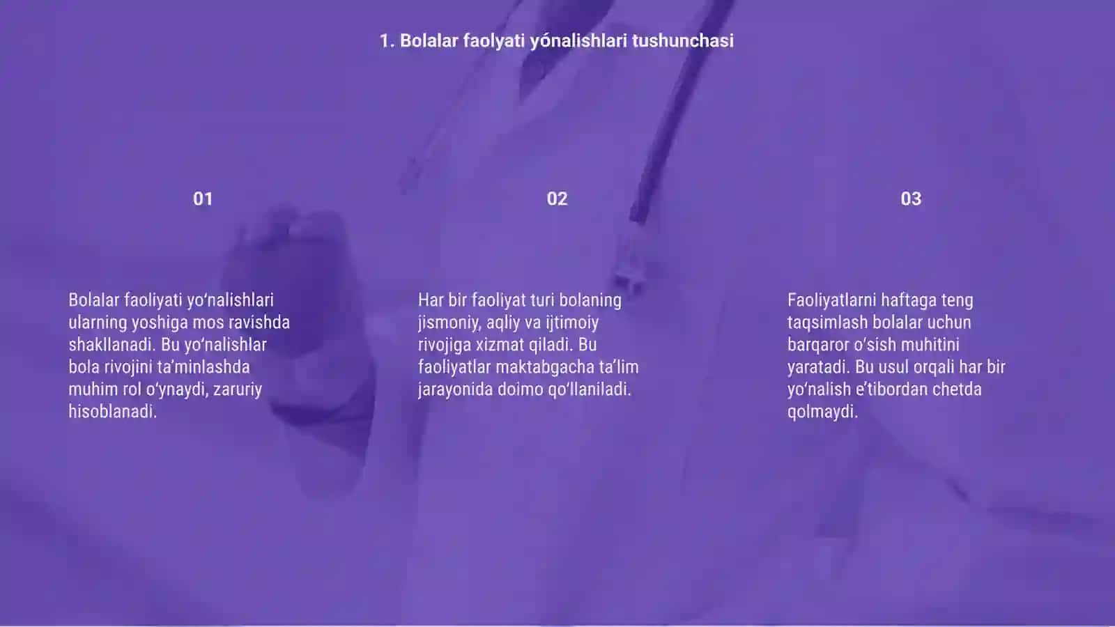 Bolalar faolyati yónalishlari 3