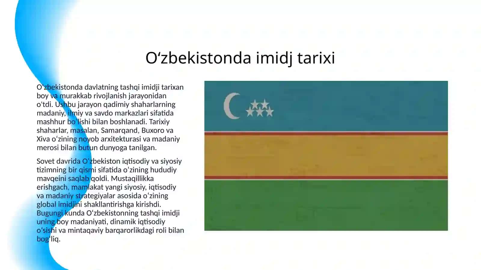 OʻZBEKISTON RESPUBLIKASI TASHQI IMIDJI 3
