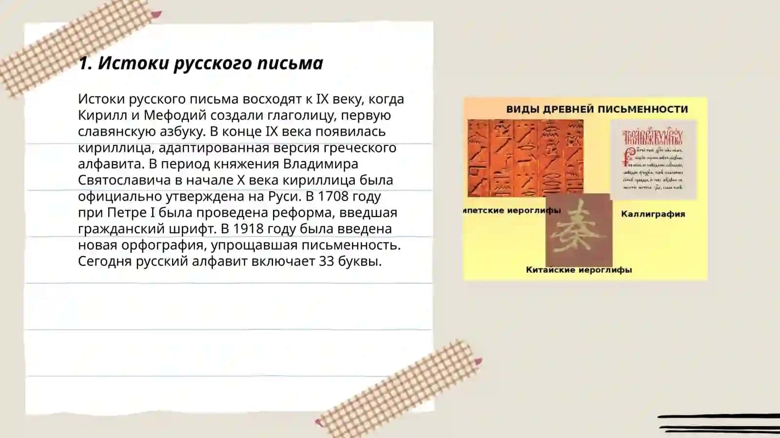 Русское письмое и его еволюця 3