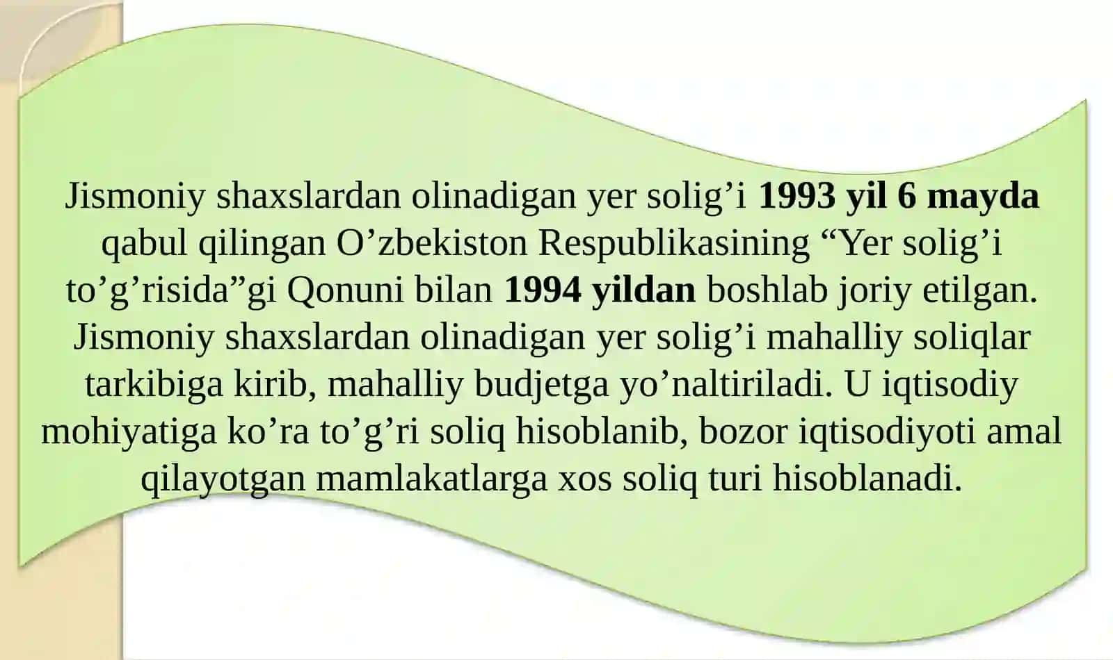 Jismoniy shaxslardan olinadigan yer solig’i 3