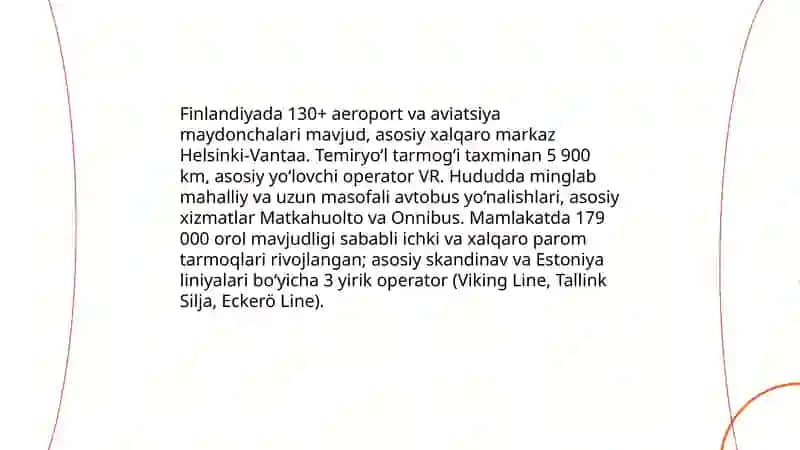 Finlandiya: Turizm infratuzilmasini oʻrganish 3