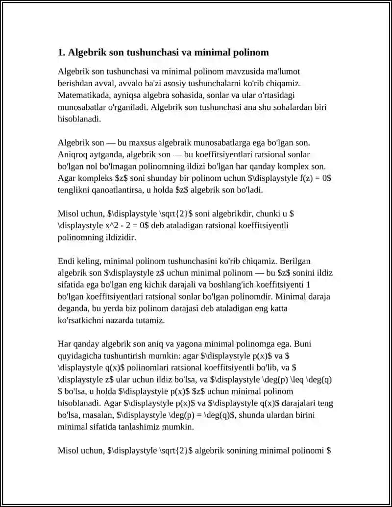 ALGEBRIK SONLAR MAYDONI 3