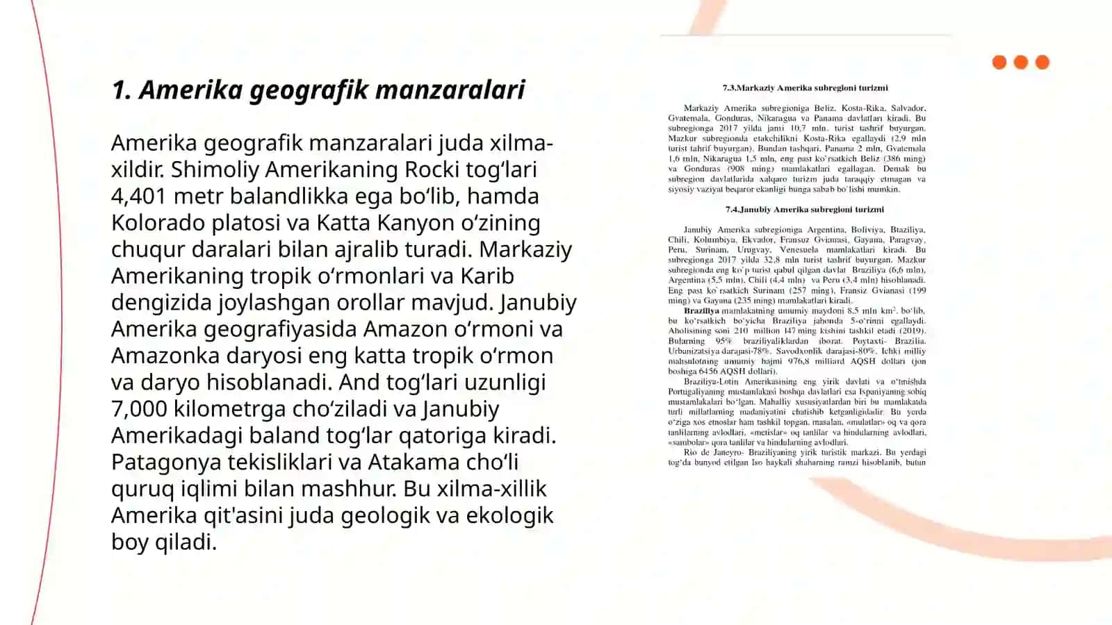 Amerika turizm geografiyasi 3