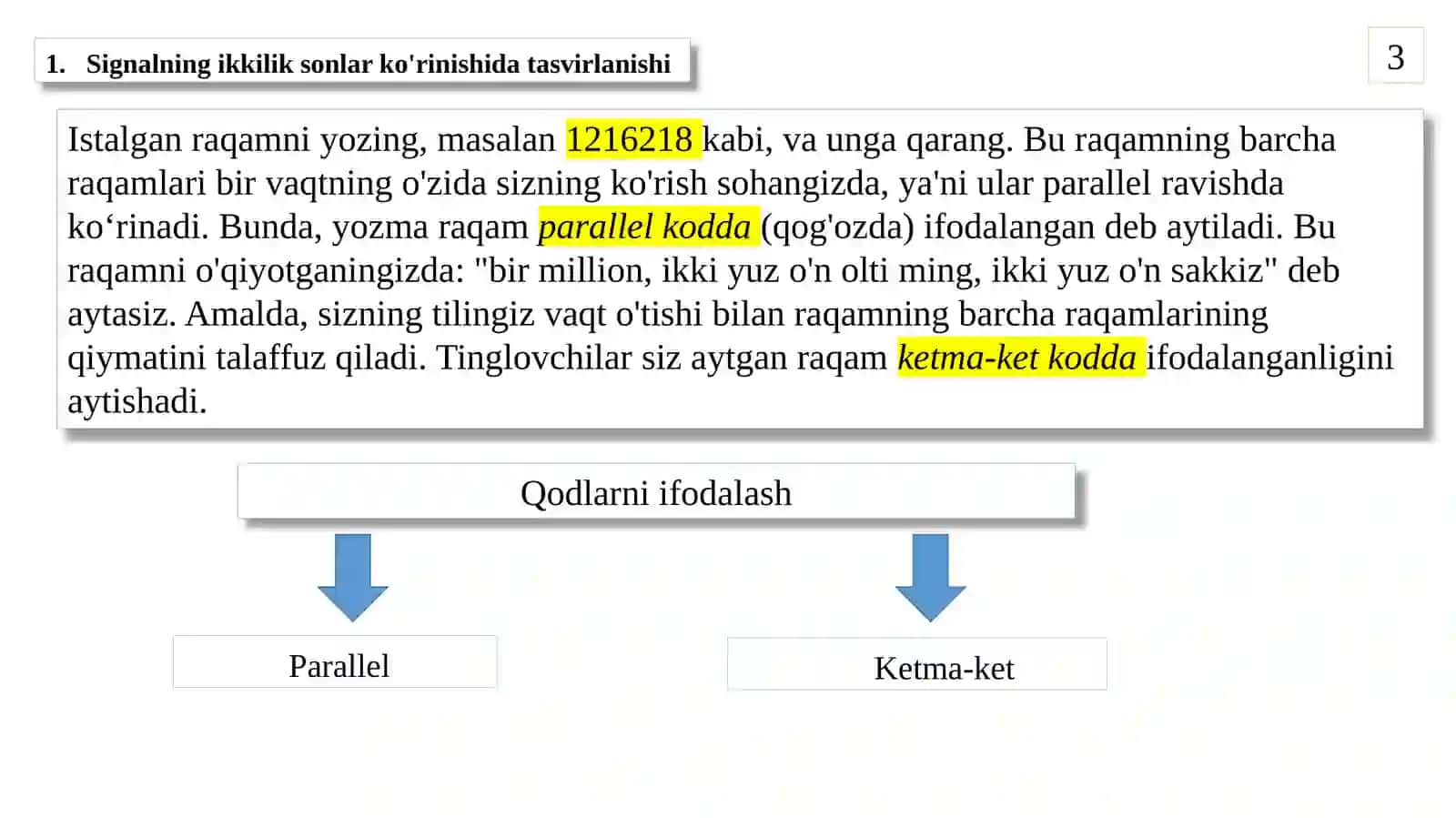 Signallar va ularni kodlash 3