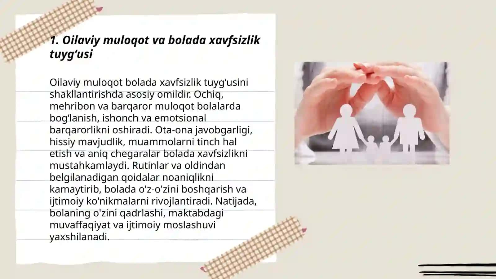 Oilada sogʻlom bola tarbiyalashdagi oʻzaro munosabatlarning pedagogik-psixologik oʻrni 3