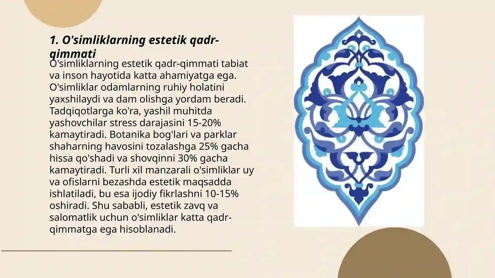 O'simliklar estetik qadr-qimmati 3