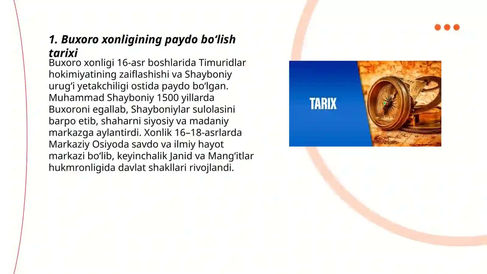 Buxoro xonligi Buxoro amirligi haqida 3