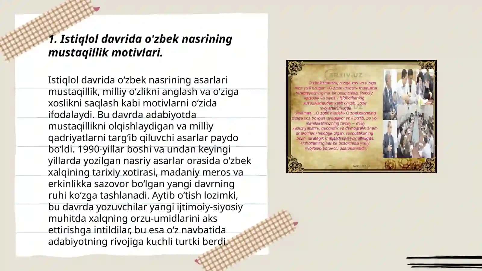 Istiqlol davri o'zbek nasridagi yangilanishlar 3