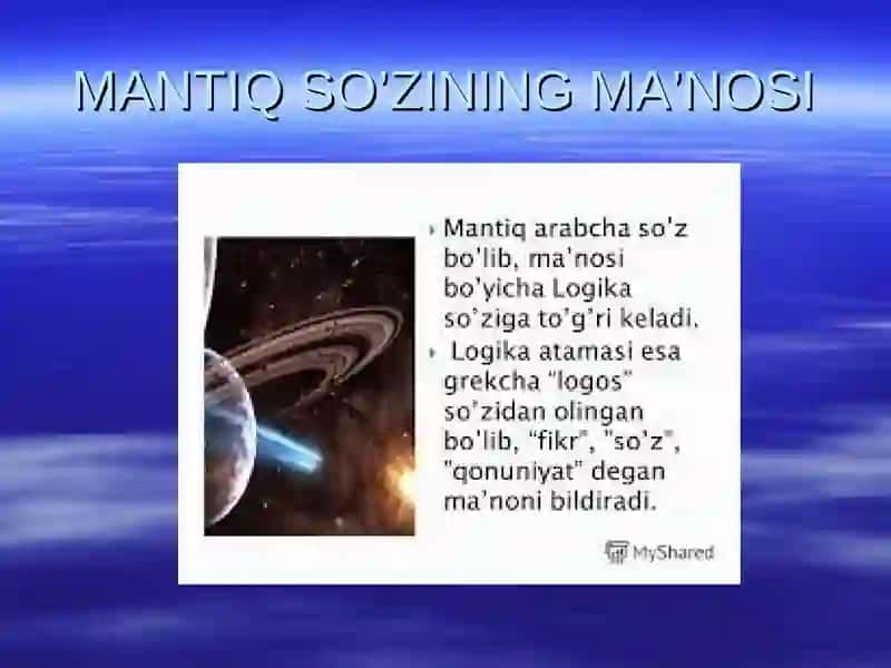 Mantiq-bilish nazariyasi 3