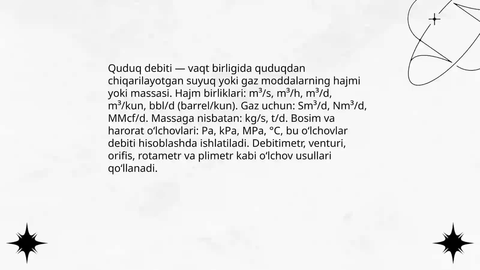 Neft uyum ishlatish quduqlari debitini aniqlash 3