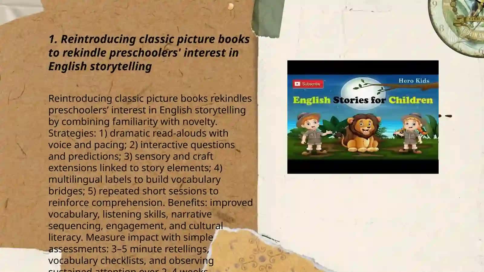 Revival interests by language English books storytelling for preschool 3