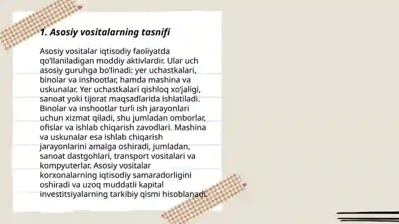 Asosiy vositalar hisobi 3