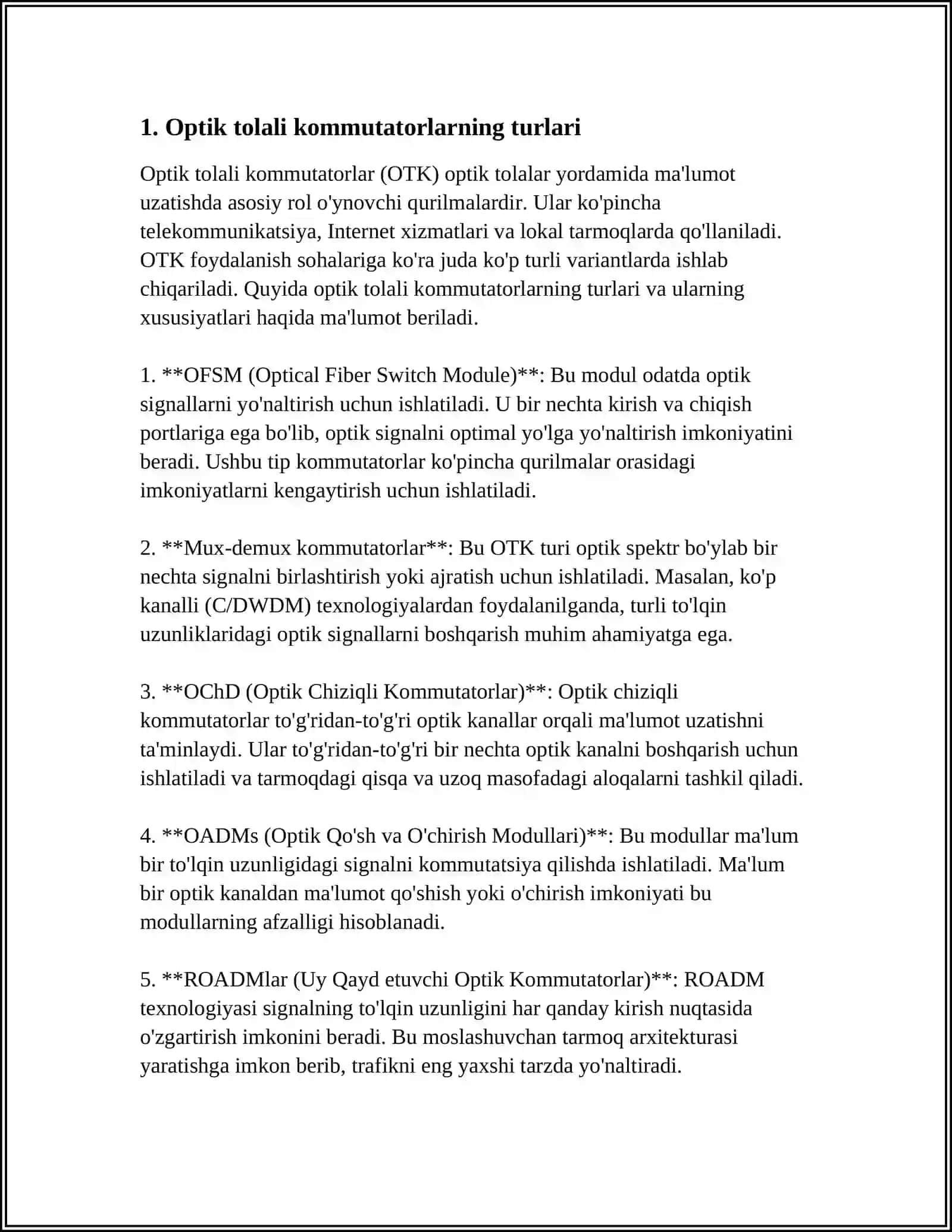 OPTIK KOMMUTATORLAR VA MODULYATORLAR 3