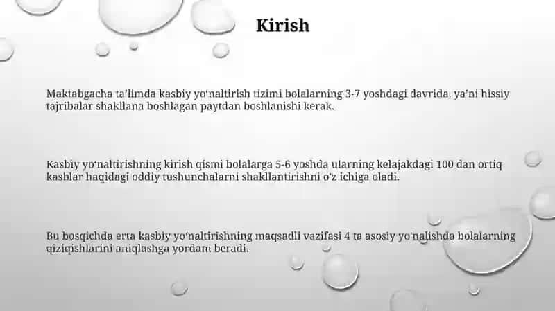 Maktabgacha ta'limda kasbiy yo'nalish tizimi 3