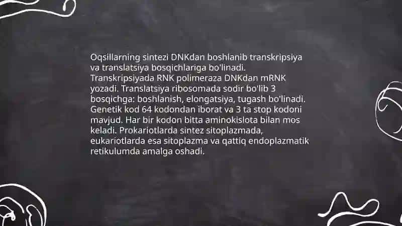 Oqsillar almashinuvi 3