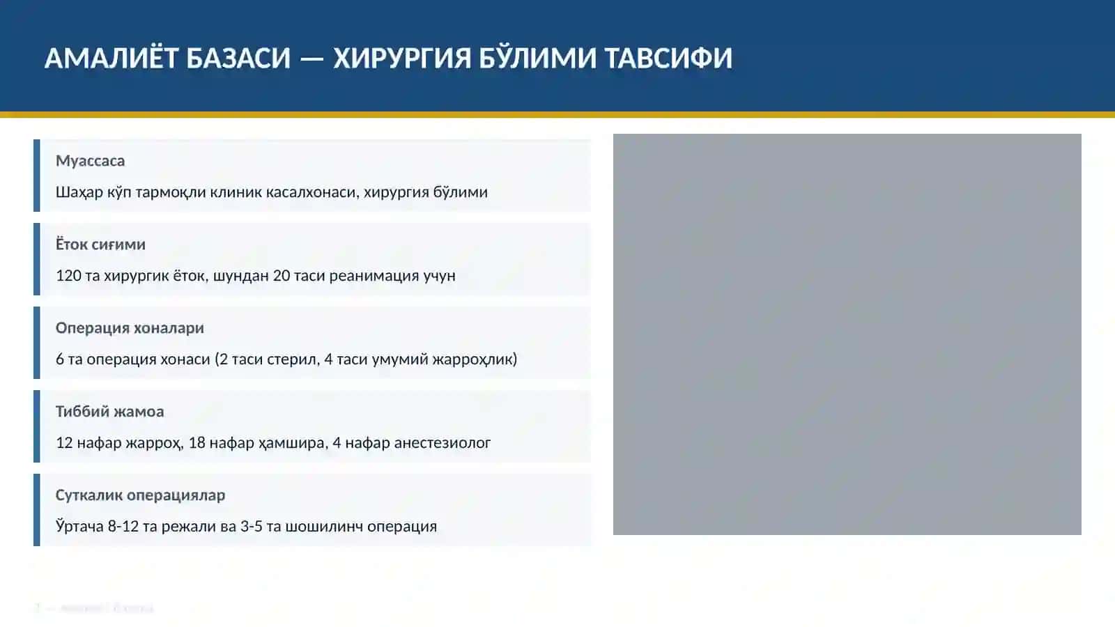 Хирургия бўлимида 2 Ҳафталик Амалиёт 3