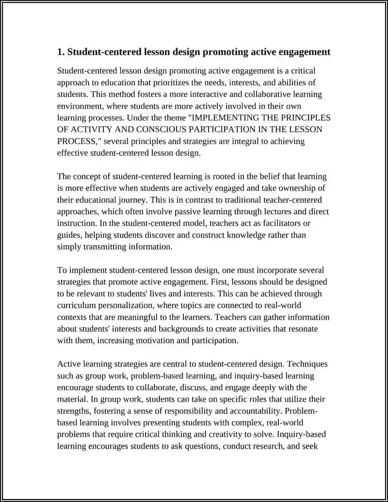 IMPLEMENTING THE PRINCIPLES OF ACTIVITY AND CONSCIOUS PARTICIPATION IN THE LESSON PROCESS 3