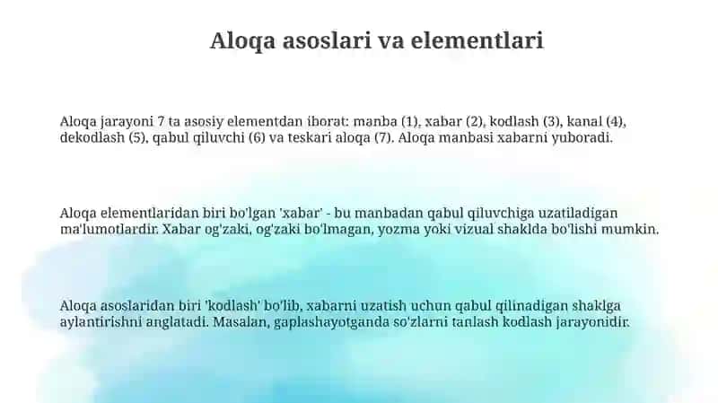 Muloqot haqida tushuncha 3