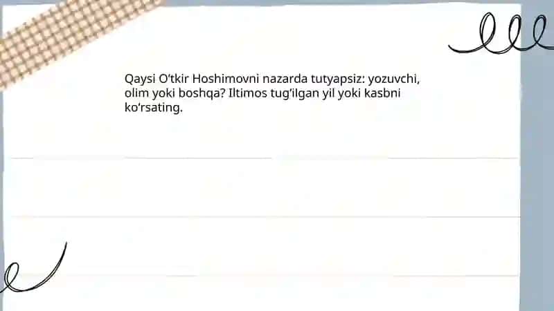 Oʻtkir Hoshimov hayoti va ijodi 3