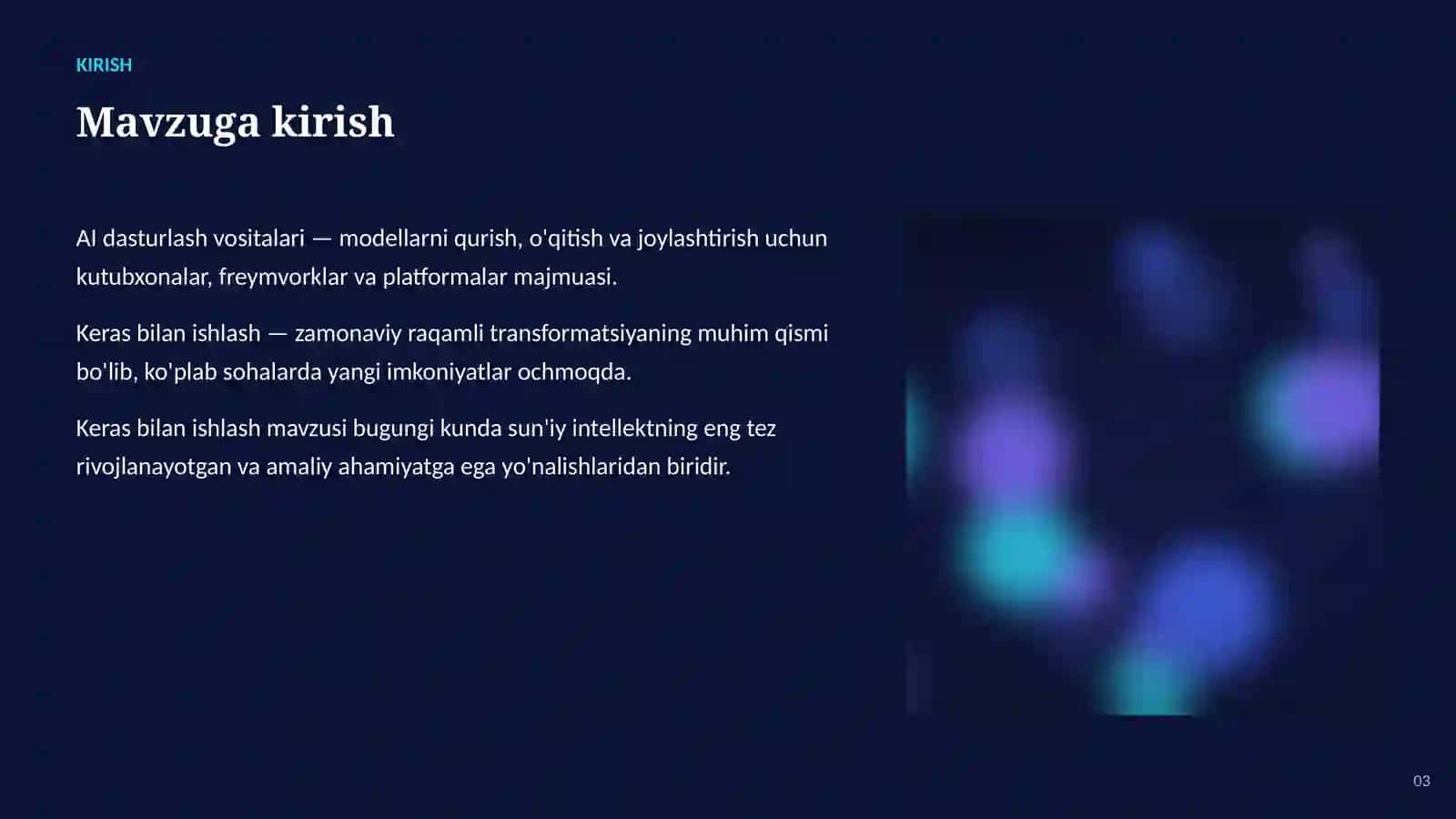 SUN'IY INTELLEKT • AI DASTURLASH VOSITALARI 3