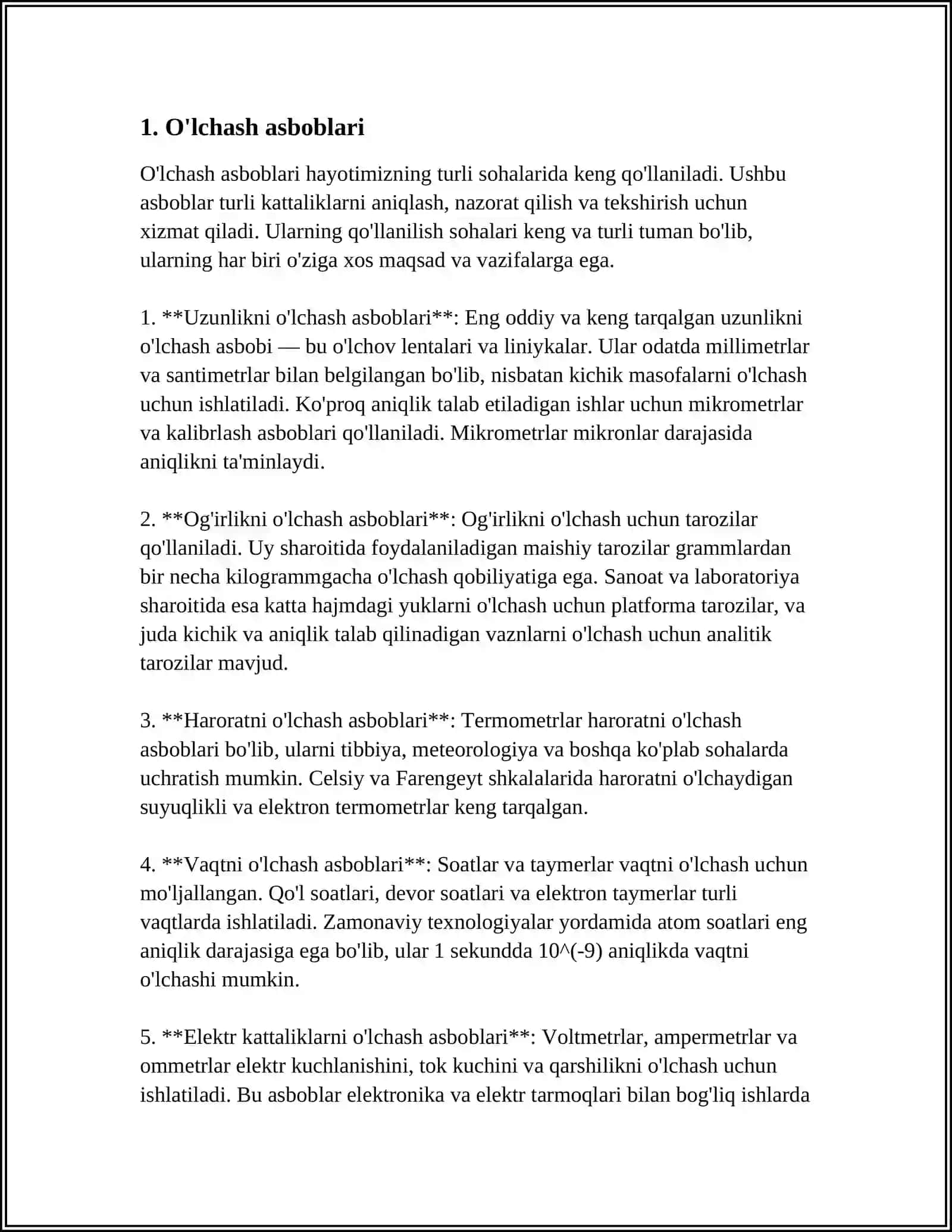 MEXANIK KOʻRSATKICHLARNI NAZORAT QILISH 3