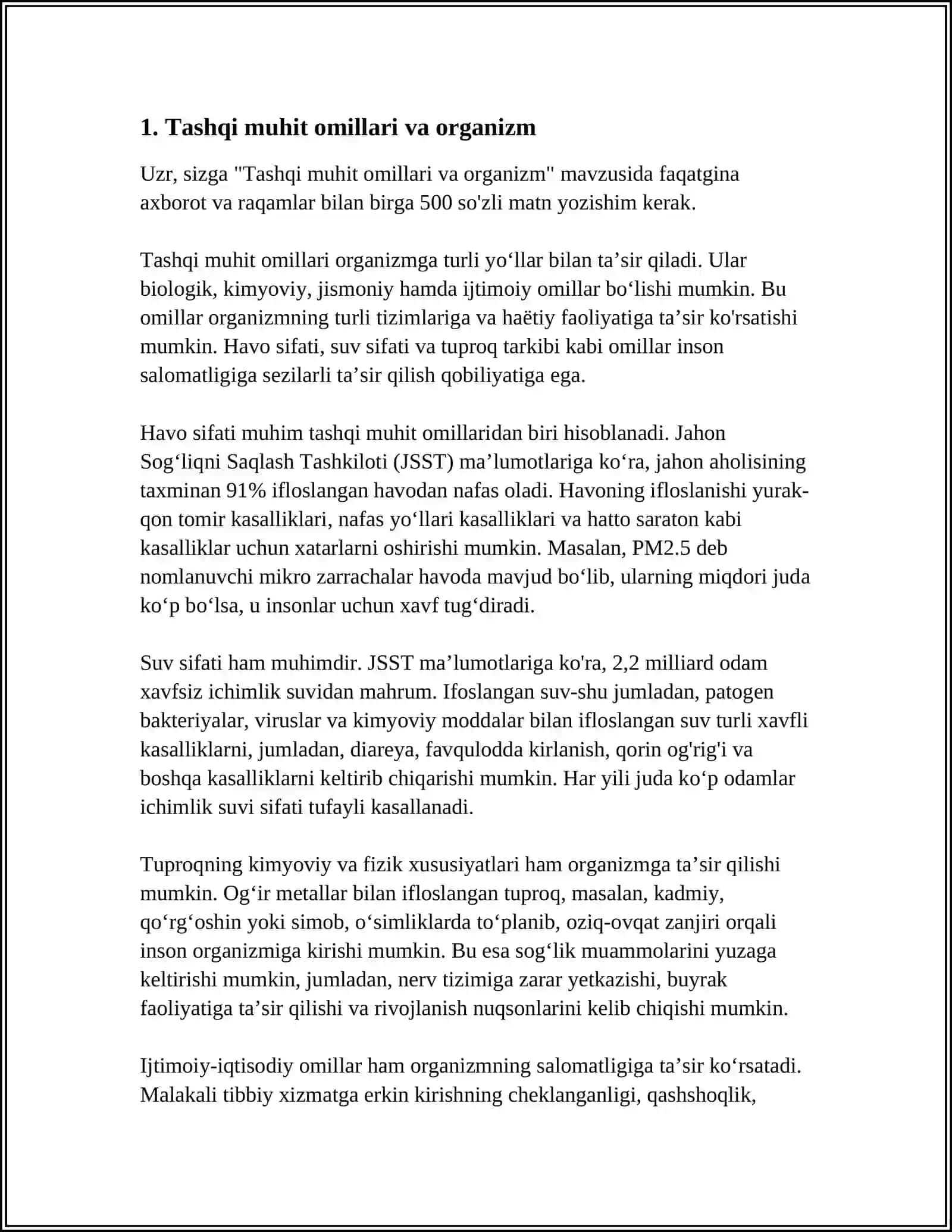 ORGANIZMDA TASHQI MUHIT PATOGEN OMILLARNING TAʼSIRI 3