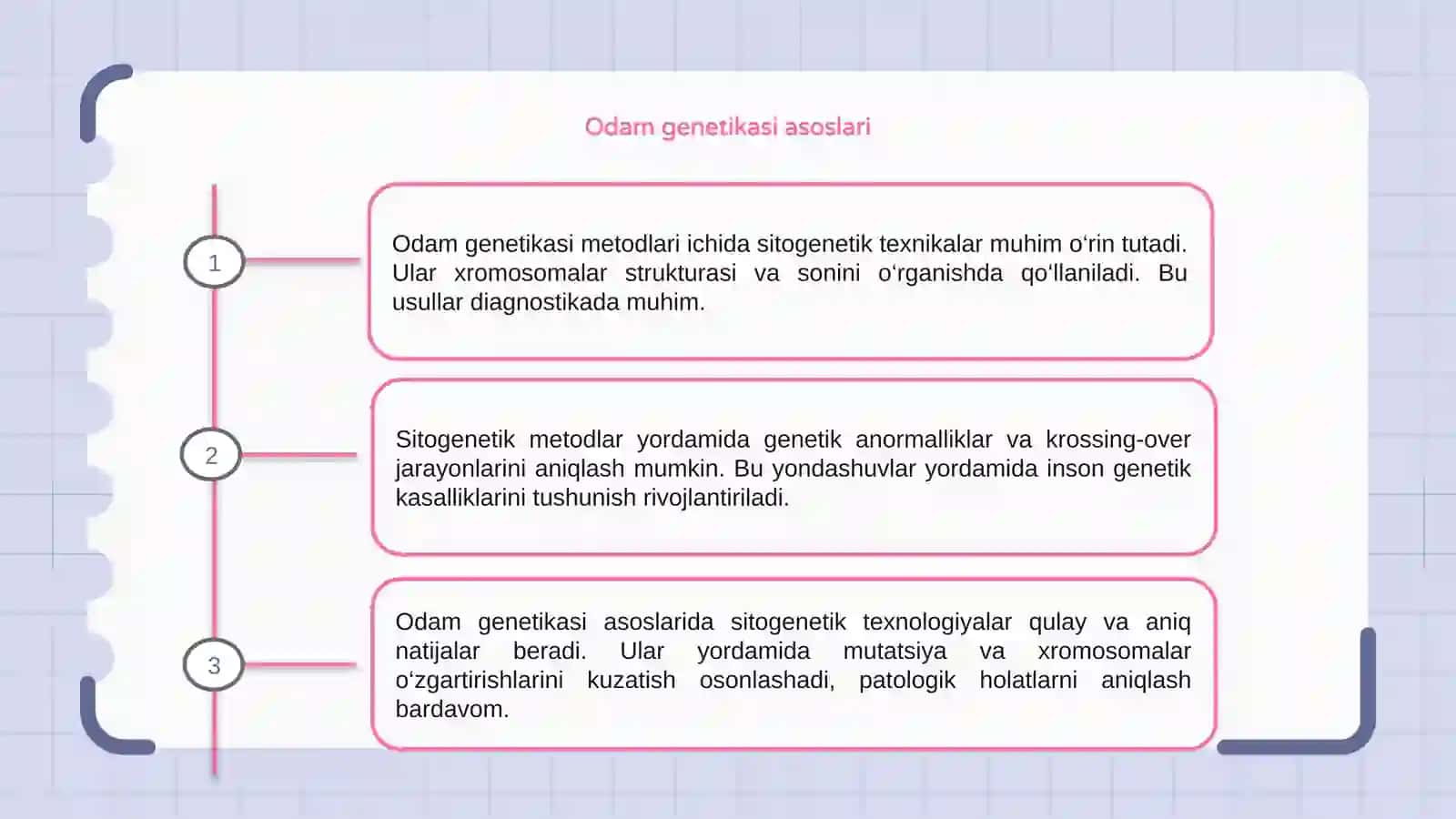 Odam genetikasi metodlari: sitogenetik metod 3