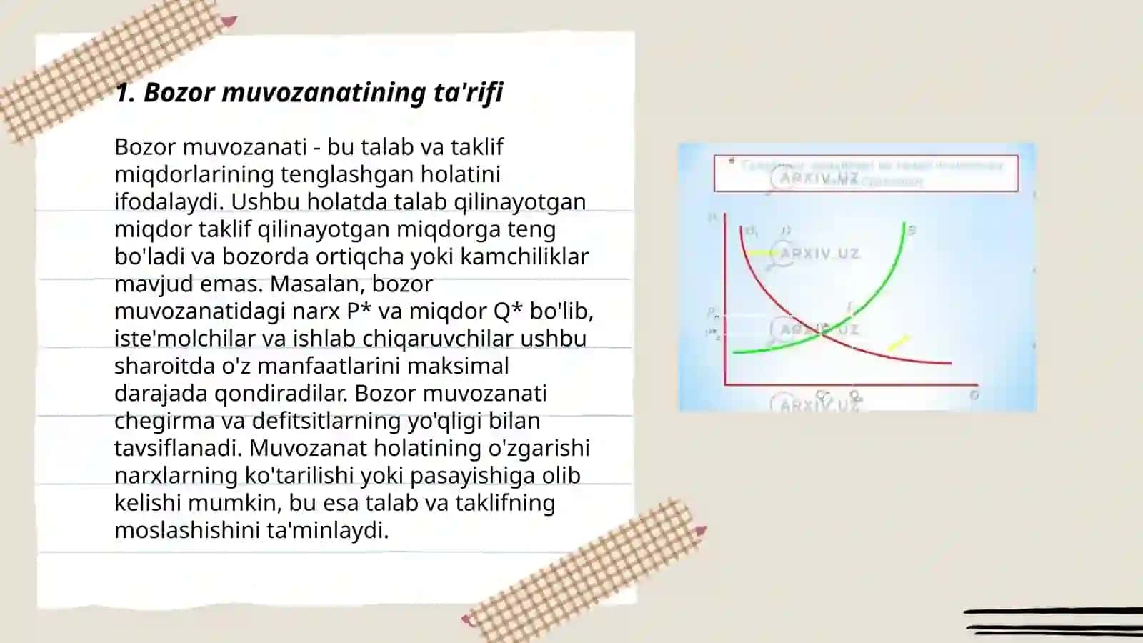 Bozor muvozanati 3