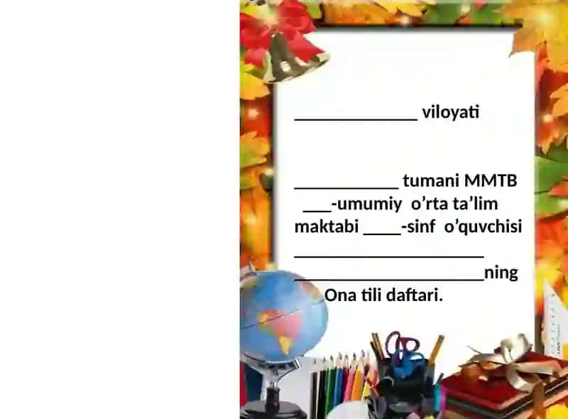 Daftar betliklari boshlang'ich sinflar uchun 3