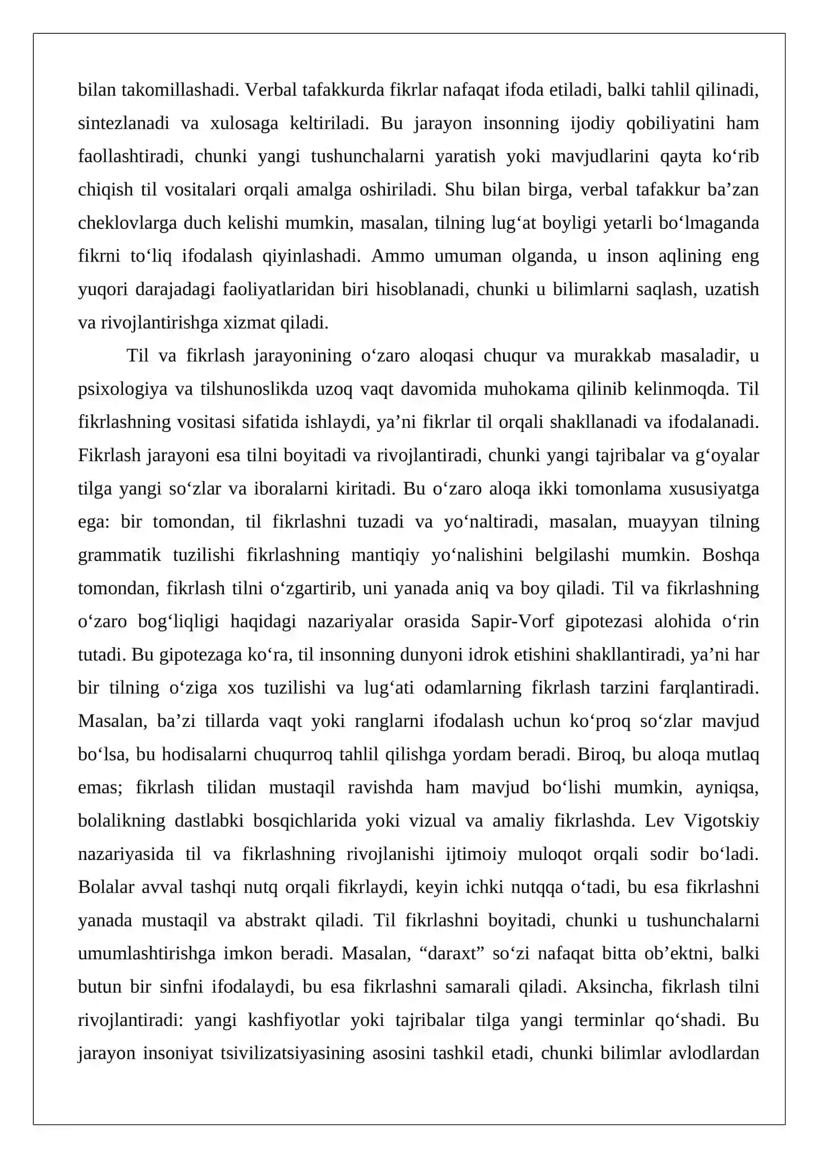 Verbal tafakkurni o‘rganuvchi testlar 3