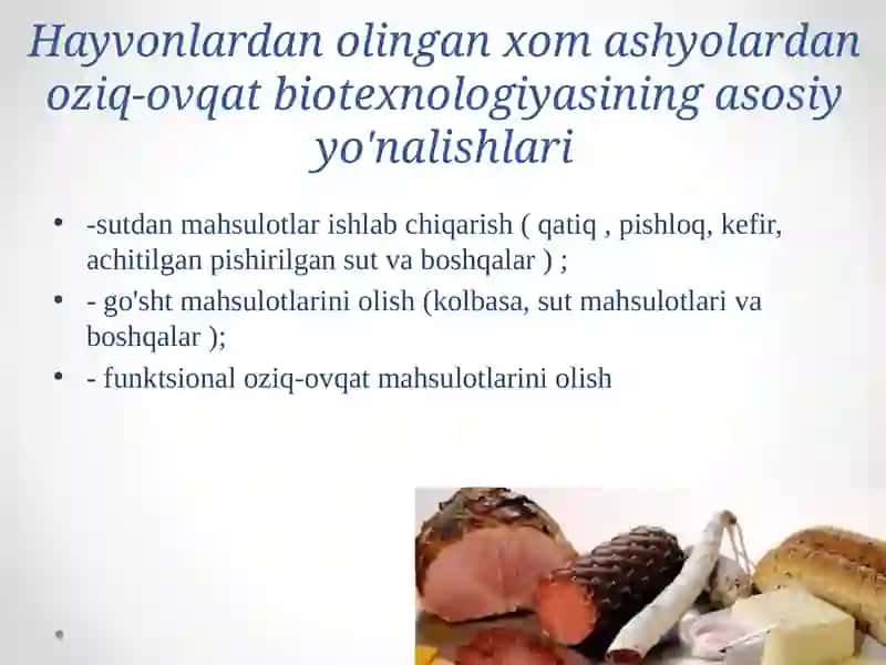 Oziq-ovqat biotexnologiyasi 3