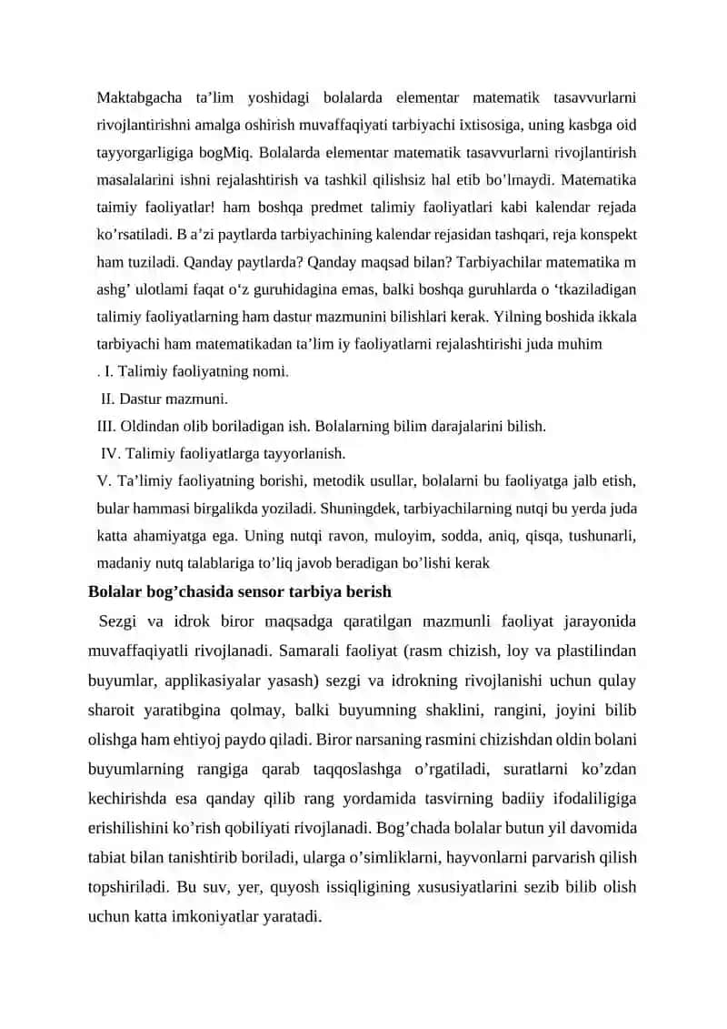 ELEMENTAR MATEMATIK TASAVVURLARNI SHAKLLANTIRISH 3