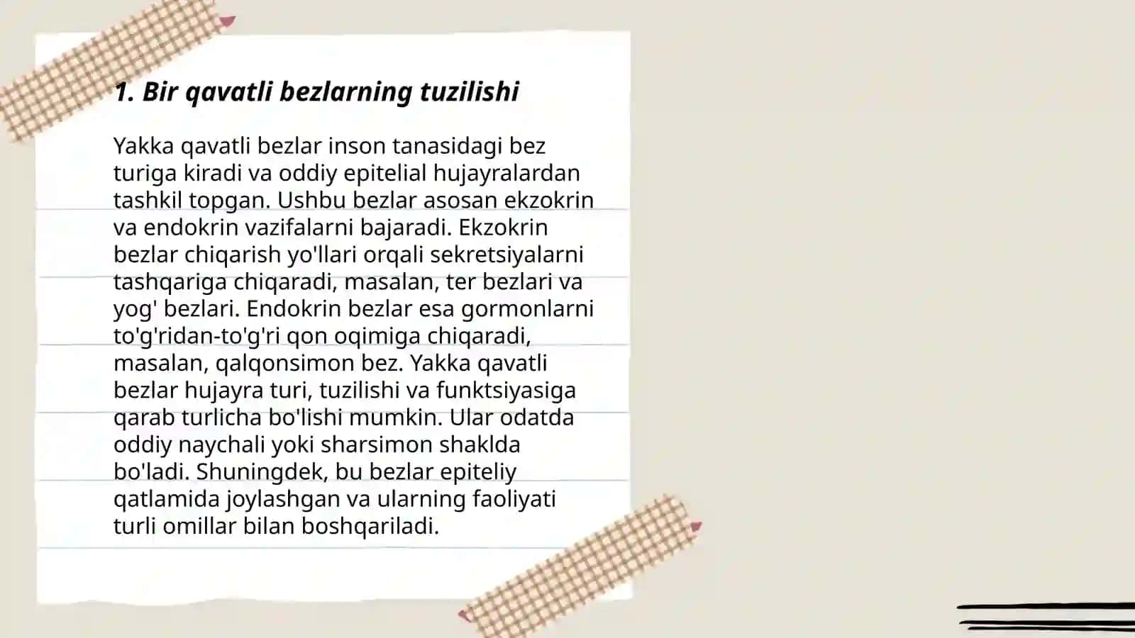 Bir va ikki qavatlik bezlar 3