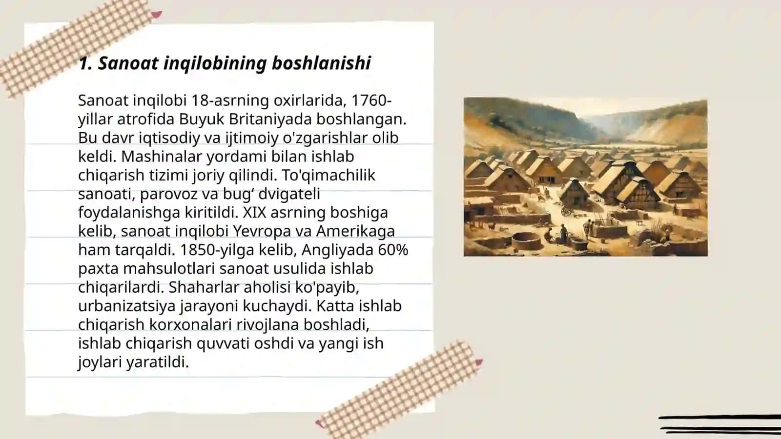 Sanoat inqilobining boshlanishi 3