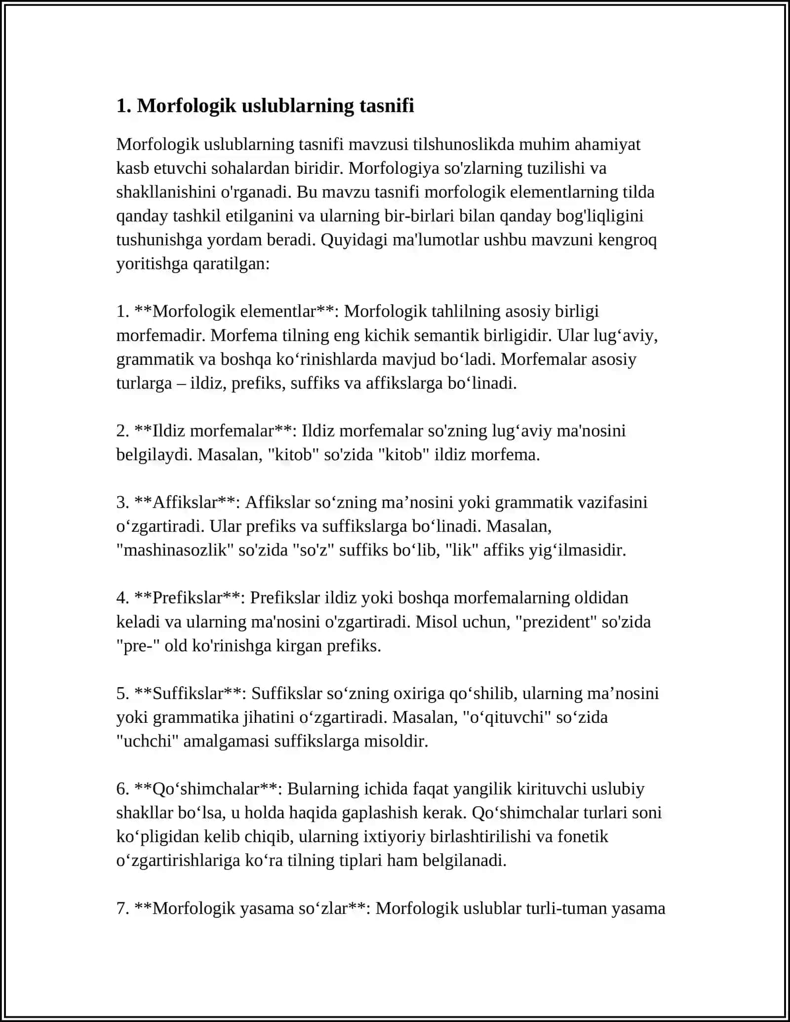 MORFOLOGIK USLUBIYAT 3