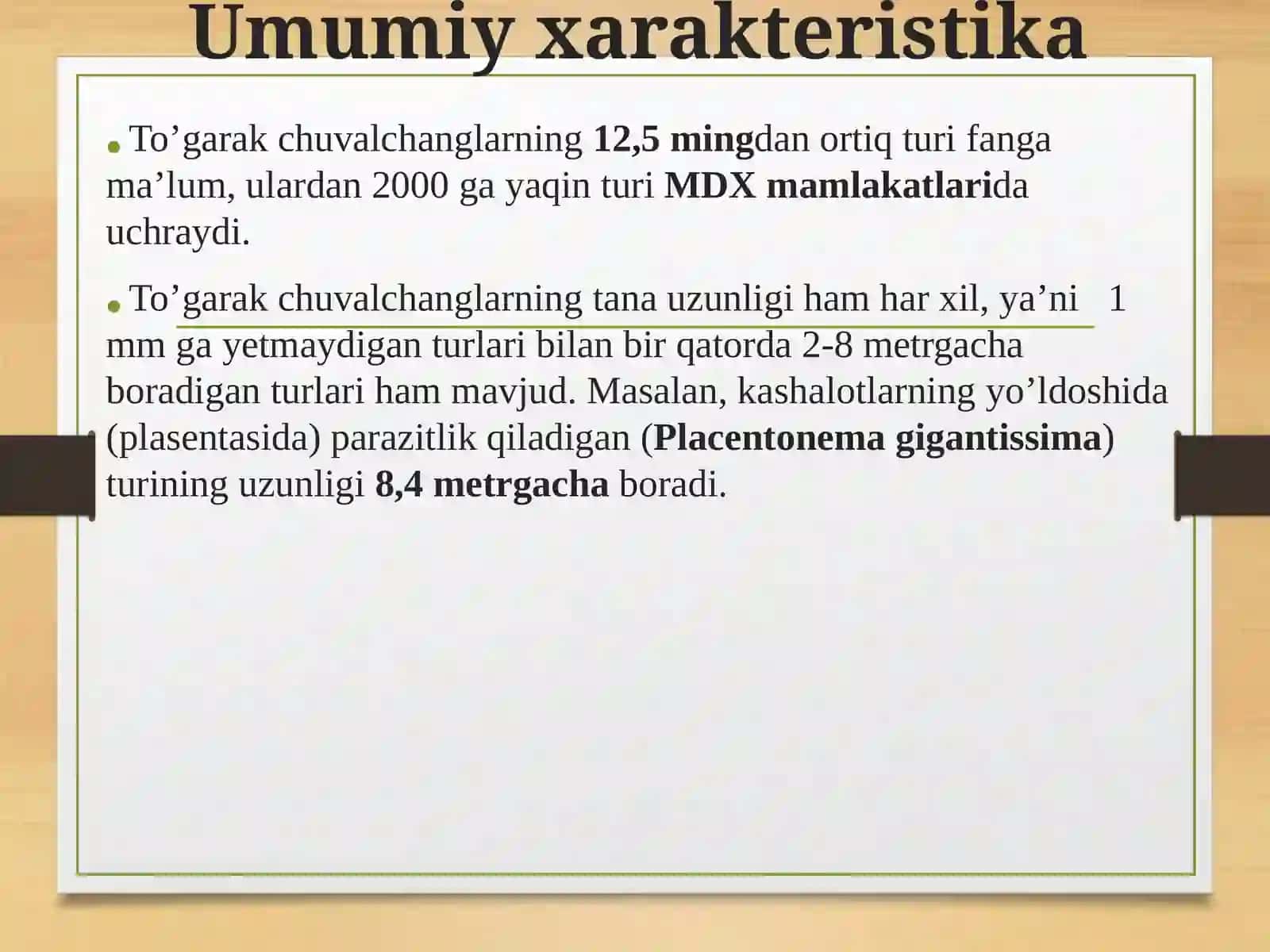 To’garak chuvalchanglar tipi 3