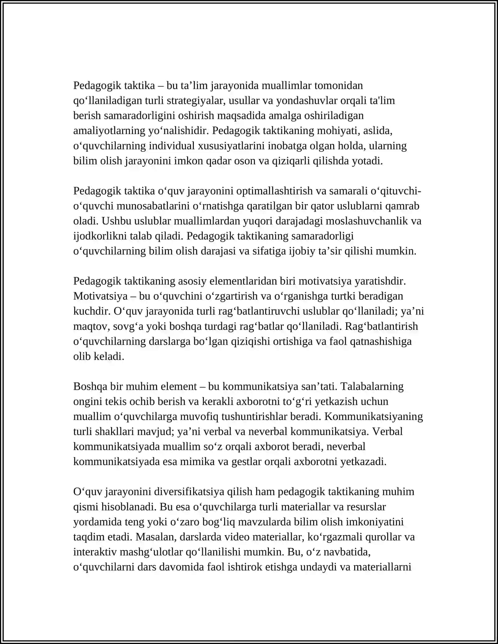 "PEDAGOGIK TAKT VA PEDAGOGIK ETIKA" 3